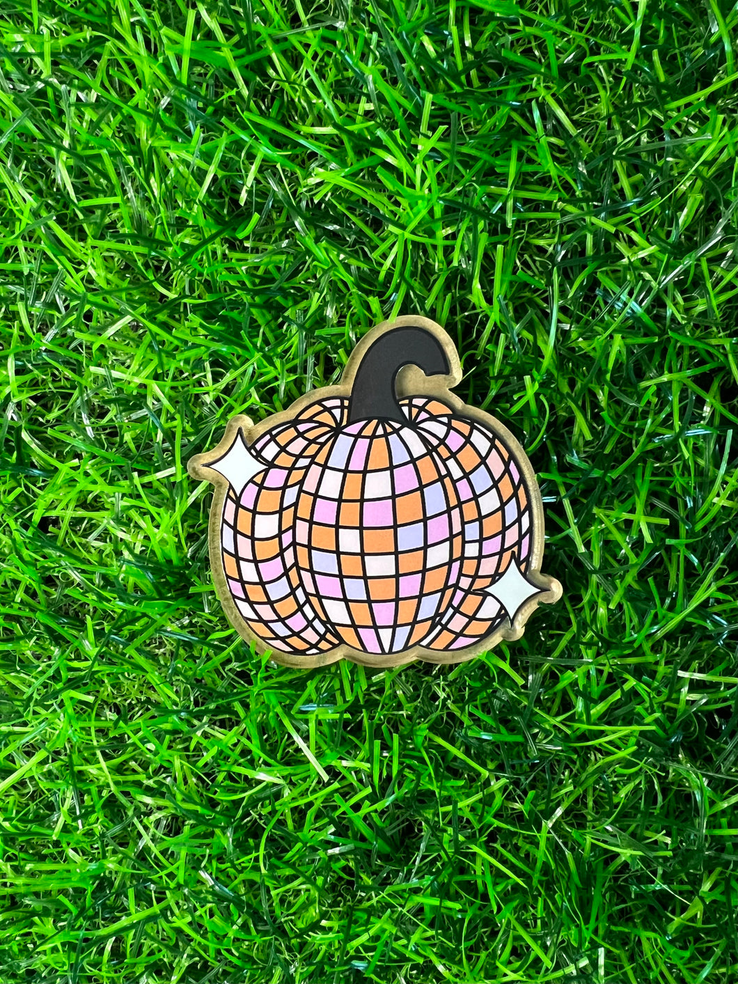 Disco Pumpkin Acrylic Blank & Decal Set