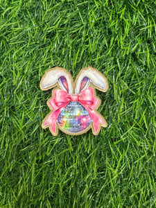Disco Bunny With Bow Acrylic Blank & Decal Set