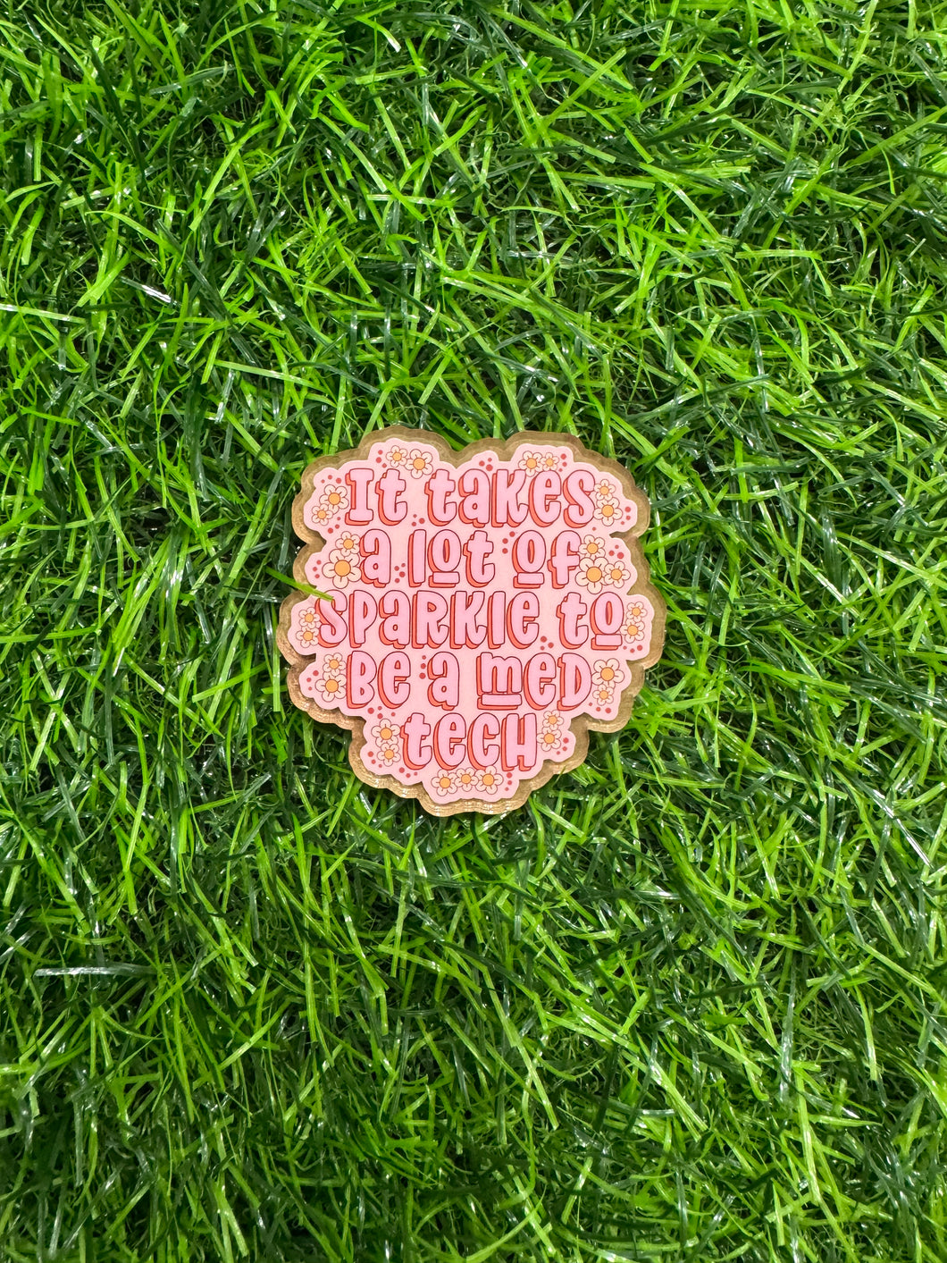 A lot of Sparkle Med Tech Acrylic Blank & Decal Set