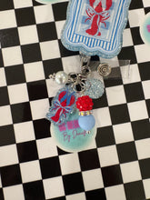 Load image into Gallery viewer, Preppy Lobster 4th of July Summer Retractable Badge Reel
