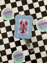 Load image into Gallery viewer, Preppy Lobster 4th of July Summer Retractable Badge Reel
