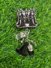 Load image into Gallery viewer, Girls Will Be Girls Witch Circle Retractable Badge Reel
