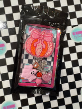 Load image into Gallery viewer, Pink Lace Patchwork Pumpkin Retractable Badge Reel

