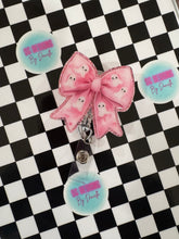 Load image into Gallery viewer, Pink Ghost Bow Retractable Badge Reel
