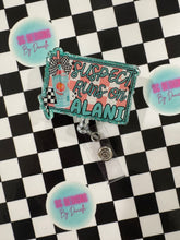 Load image into Gallery viewer, Suspect Runs On A Peach Retractable Badge Reel
