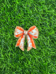 Orange & Blue Floral Thankful Pumpkin & Orange Floral Bow Acrylic Blank & Decal Set Collection