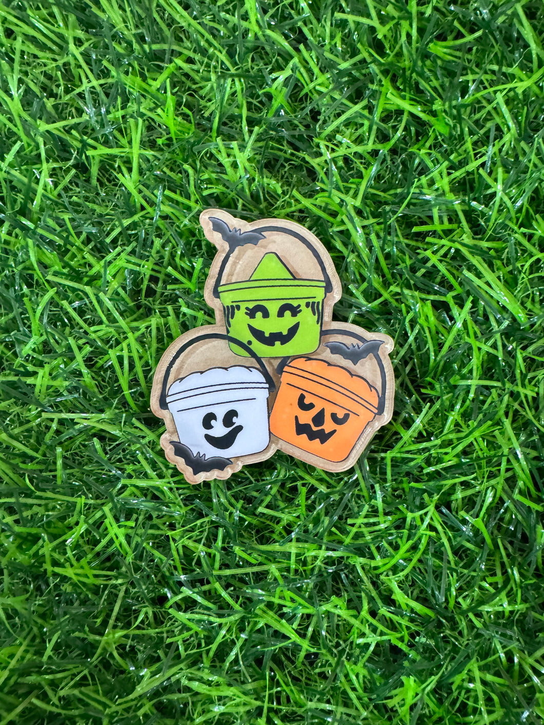 Halloween Bucket Trio Acrylic Blank & Decal Set
