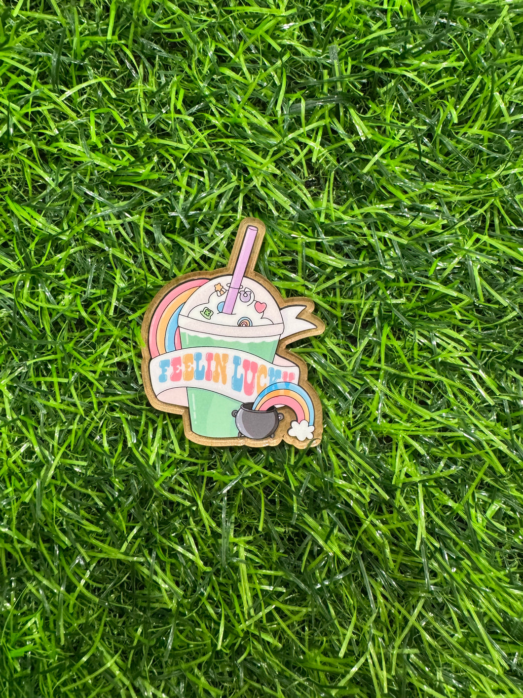 Lucky Iced Coffee Acrylic Blank & Decal Set