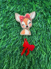 Load image into Gallery viewer, Christmas Fawn Acrylic Blank &amp; Decal Set
