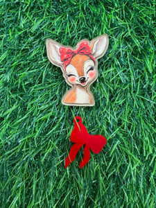 Christmas Fawn Acrylic Blank & Decal Set