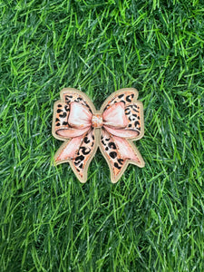 Leopard Coquette Bow Acrylic Blank & Decal Set