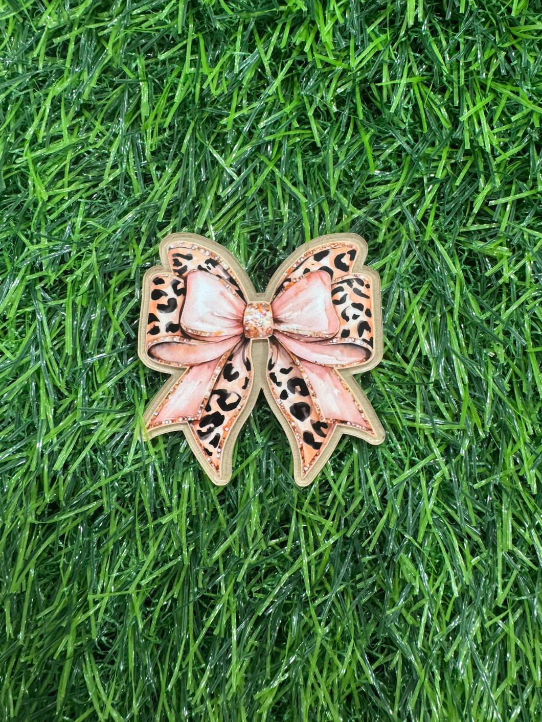 Leopard Coquette Bow Acrylic Blank & Decal Set