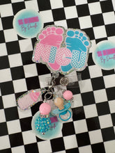 Load image into Gallery viewer, NICU Baby Feet Retractable Badge Reel
