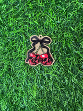 Load image into Gallery viewer, Red Skull Cherries With Black Bow Acrylic Blank &amp; Decal Set
