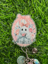 Load image into Gallery viewer, Lace Ghost Frame Retractable Badge Reel
