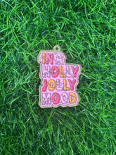 Load image into Gallery viewer, Holly Jolly Mood Acrylic Blank &amp; Decal Set

