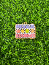 Load image into Gallery viewer, Medical Records Checkered Smiley Faces Acrylic Blank &amp; Decal Set
