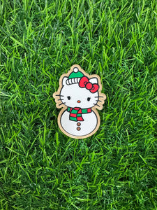 Snowman Cat Character & Friends Acrylic Blank & Decal Set