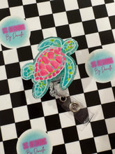 Load image into Gallery viewer, Turtle Summer Retractable Badge Reel
