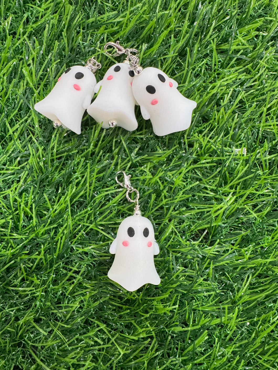 Silicone Ghost Charm Add On For Badge Reels