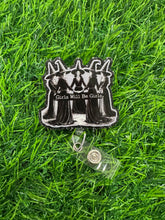 Load image into Gallery viewer, Girls Will Be Girls Witch Circle Retractable Badge Reel
