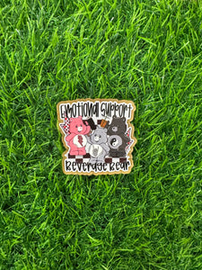 Emotional Support Beverage Bear Acrylic Blank & Decal Set