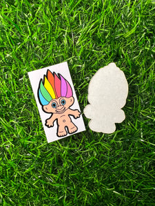 Rainbow Troll Acrylic Blank & Decal Set